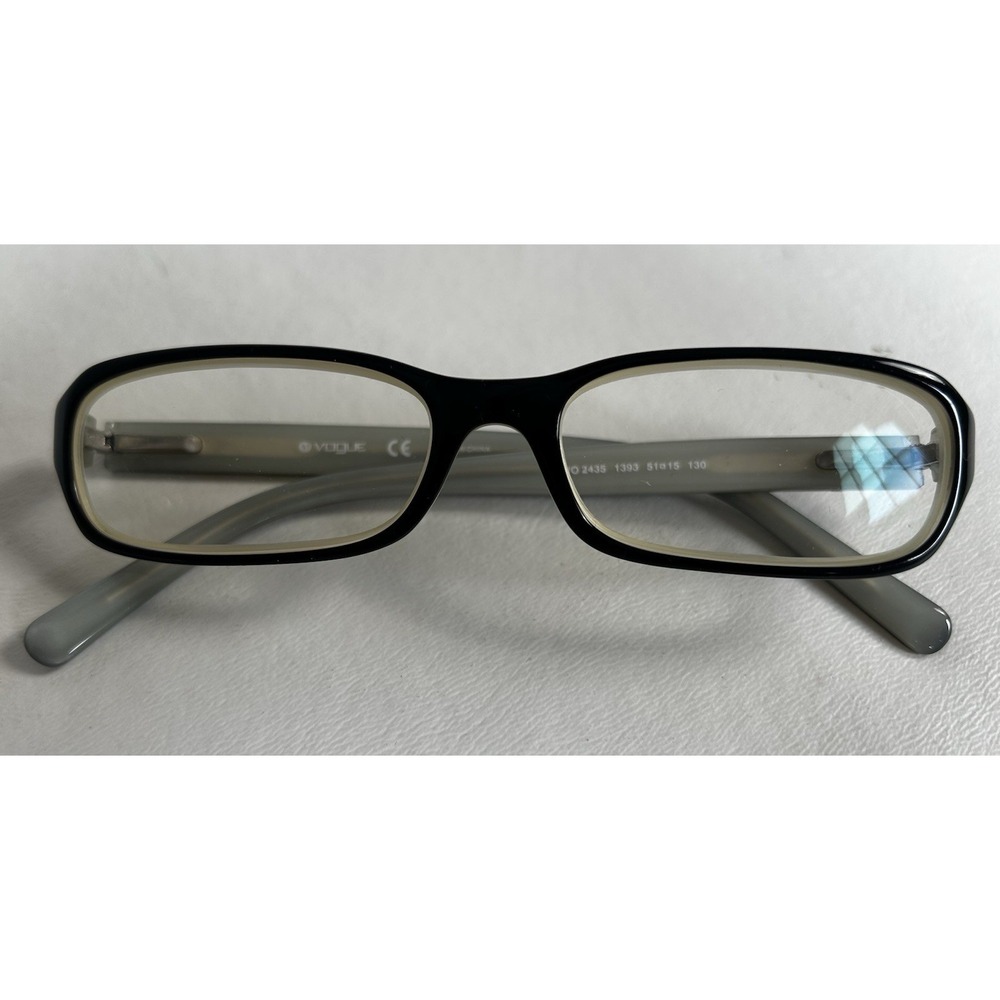 VOGUE EYEGLASSES FRAMES ONLY VO2435 BLACK/GRAY SOLID FULL RIM 51-15-130